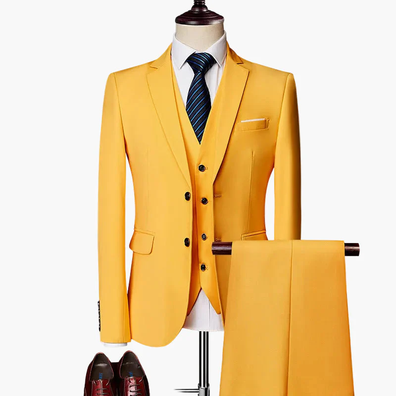 Costume Homme 3 Pièces Coupe Moderne pour Mariage et Affaires - Image 8