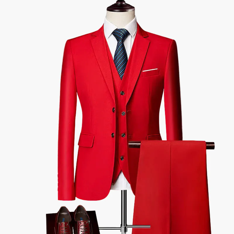 Costume Homme 3 Pièces Coupe Moderne pour Mariage et Affaires - Image 9