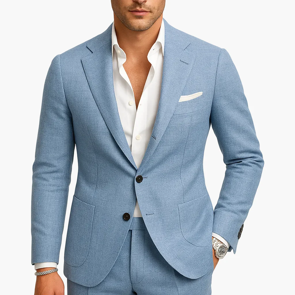 Costume homme élégant pour événements semi-formels et mariages - Style moderne deux pièces - Image 2