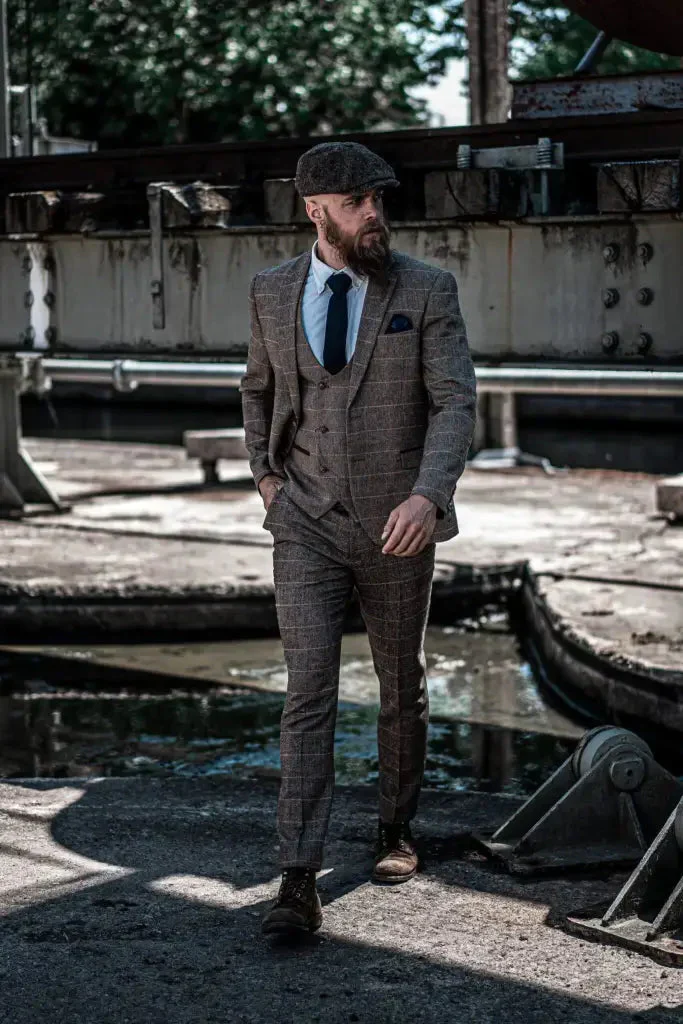 Costume Homme Trois Pièces Double Boutonnage Style Anglais Élégant et Polyvalent - Image 11