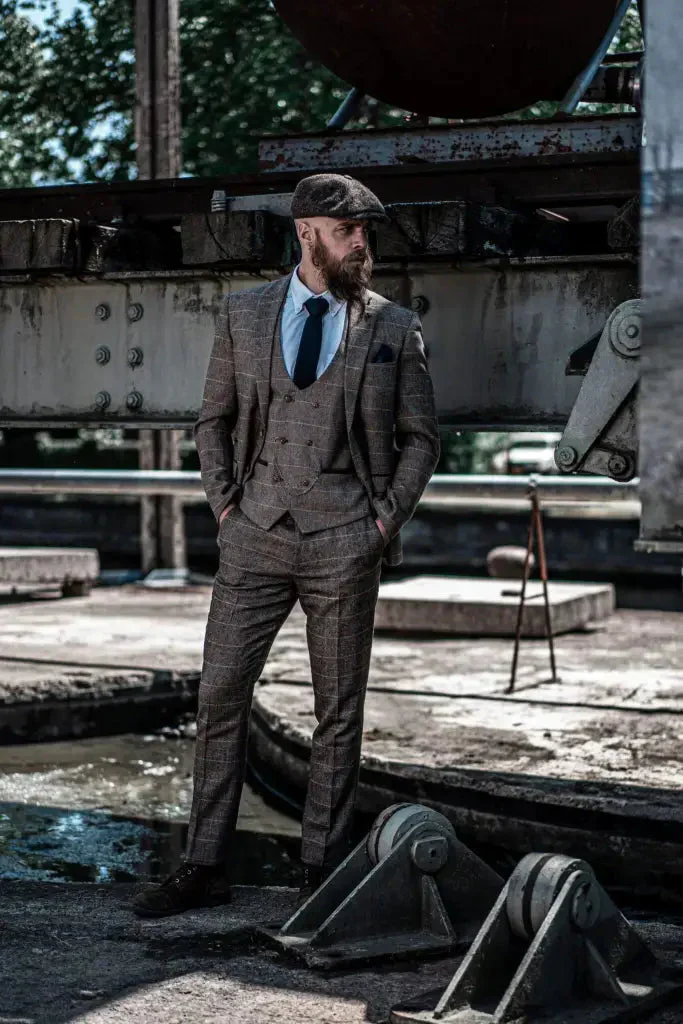 Costume Homme Trois Pièces Double Boutonnage Style Anglais Élégant et Polyvalent - Image 13