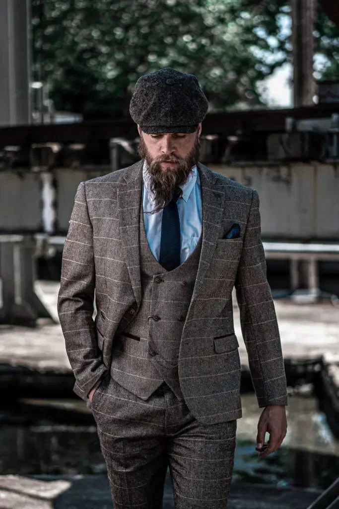 Costume Homme Trois Pièces Double Boutonnage Style Anglais Élégant et Polyvalent - Image 18