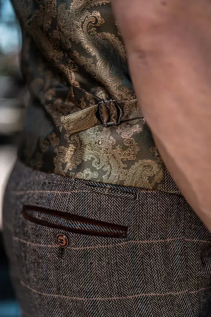 Costume Homme Trois Pièces Double Boutonnage Style Anglais Élégant et Polyvalent - Image 21
