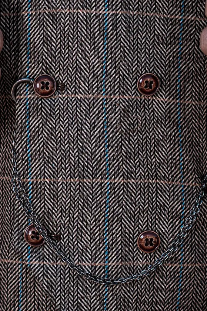 Costume Homme Trois Pièces Double Boutonnage Style Anglais Élégant et Polyvalent - Image 5