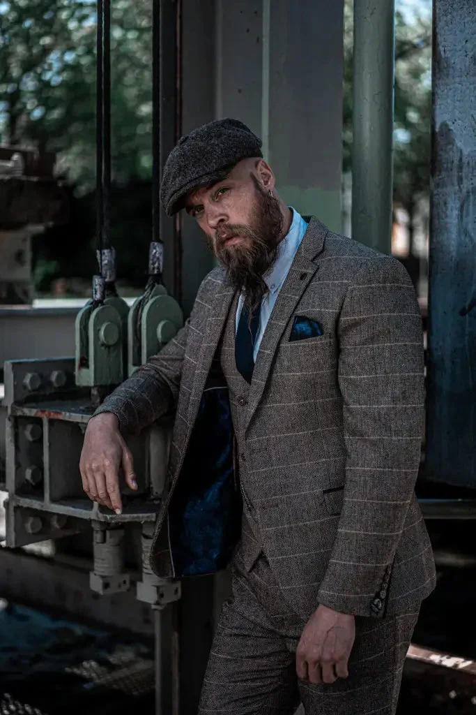 Costume Homme Trois Pièces Double Boutonnage Style Anglais Élégant et Polyvalent - Image 9