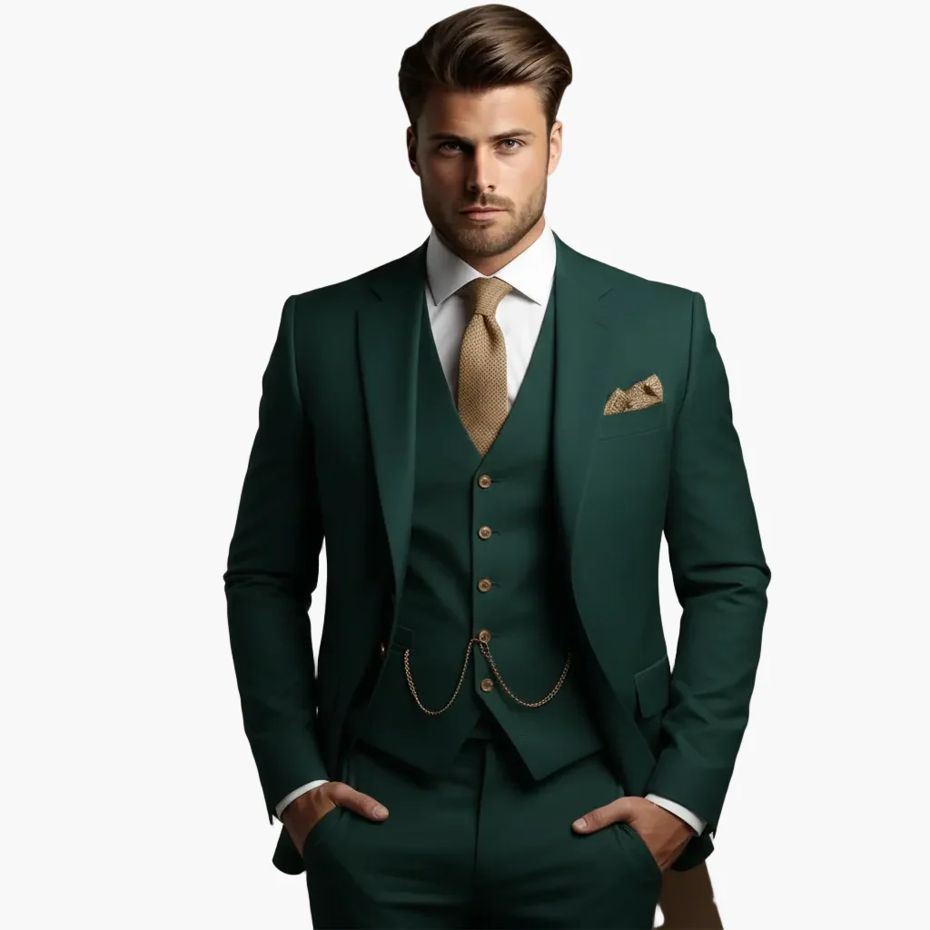 Costume homme trois pièces élégant style moderne pour occasions formelles et cérémonies - Image 5