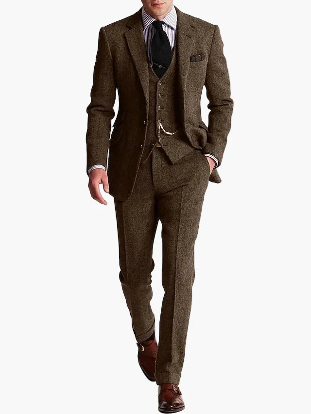 Costume trois pièces classique pour homme - Style élégant pour occasions formelles et cérémonies - Image 3