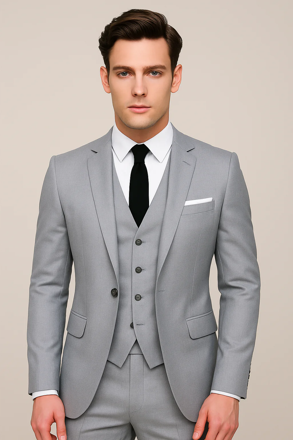 Costume trois pièces élégant pour homme – Style formel raffiné affaires et cérémonies - Image 2