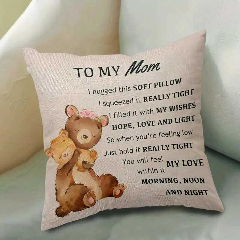 Coussin décoratif poétique pour maman – Style tendre et message réconfortant – Cadeau femme, fête des mères, chambre ou salon - Image 4