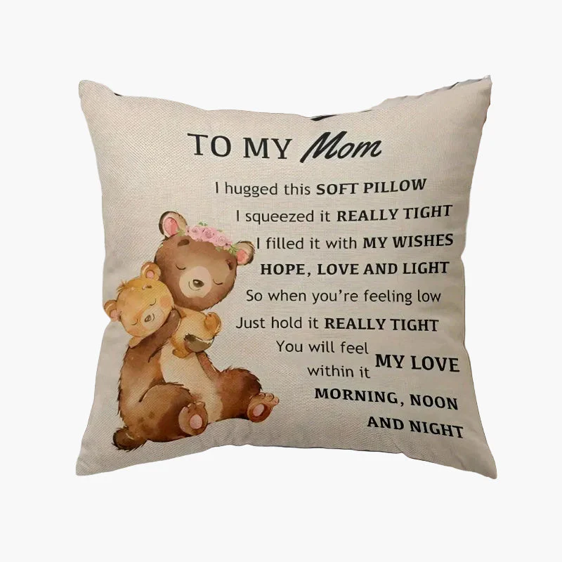 Coussin décoratif poétique pour maman – Style tendre et message réconfortant – Cadeau femme, fête des mères, chambre ou salon - Image 9