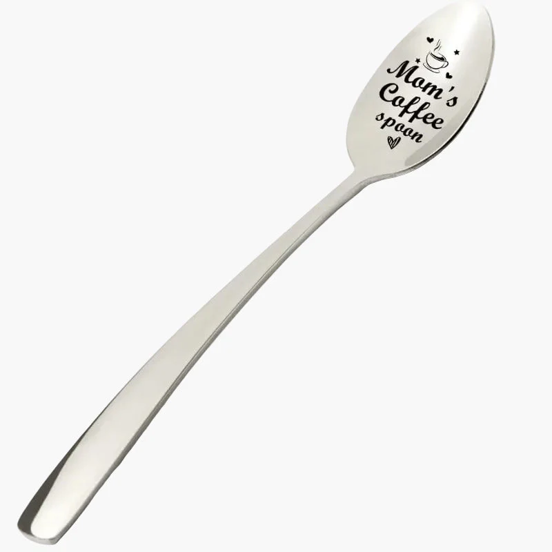 Cuillère à café personnalisée pour femme - Style cadeau fête des mères - Gravure "Mom's Coffee Spoon" - Image 2
