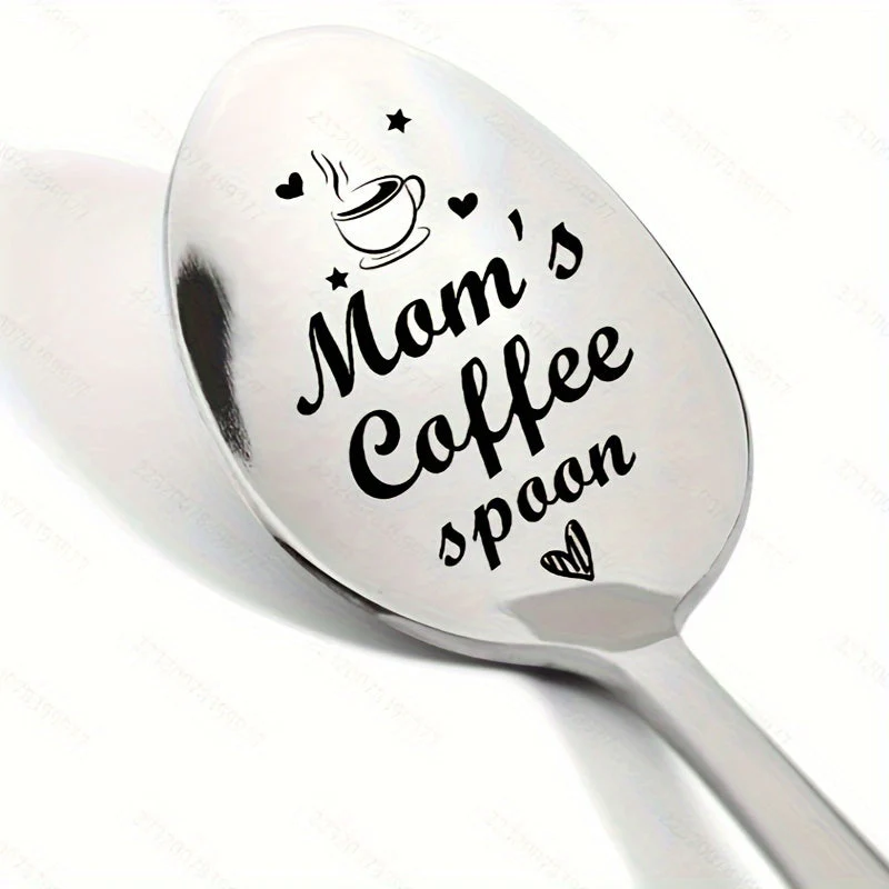 Cuillère à café personnalisée pour femme - Style cadeau fête des mères - Gravure "Mom's Coffee Spoon" - Image 4