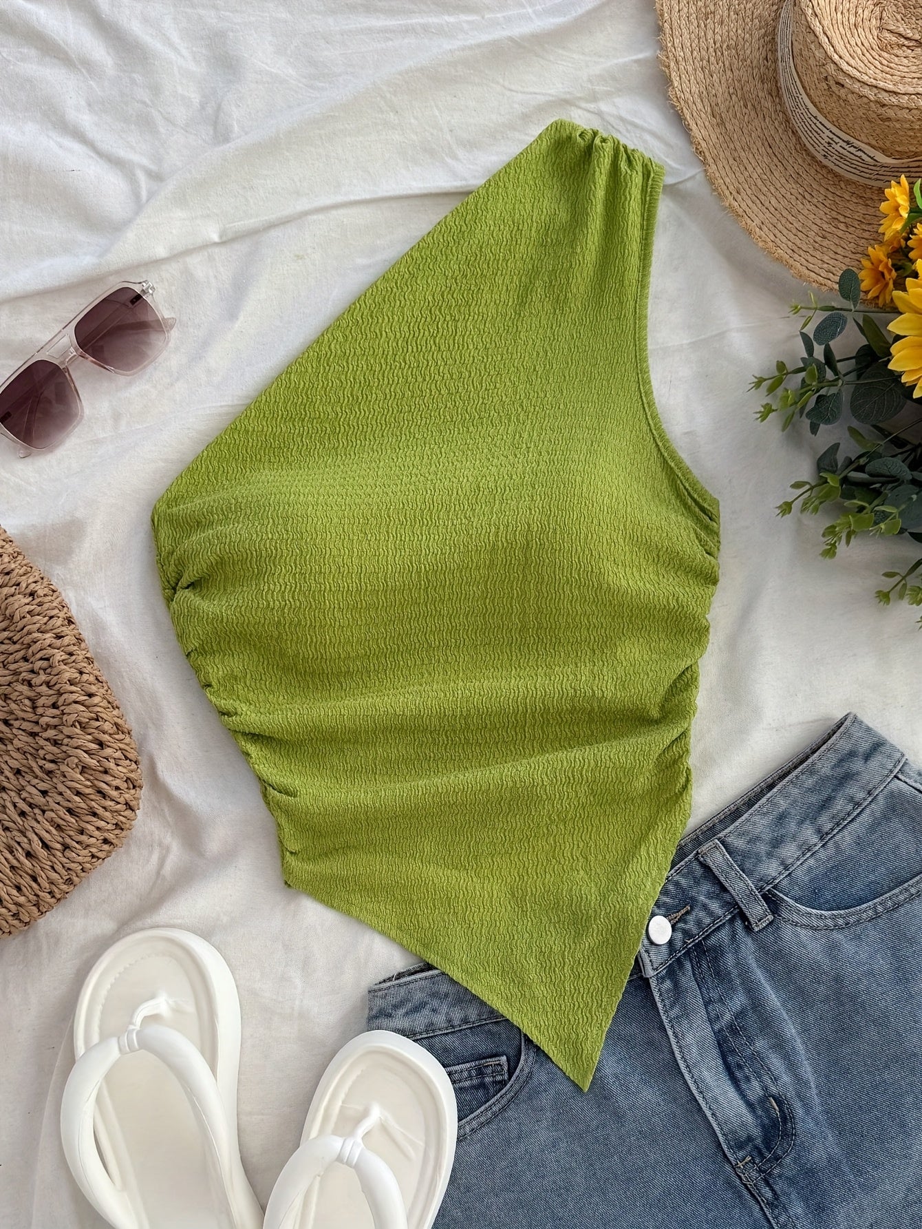Débardeur asymétrique style casual pour femme - Idéal pour l'été et les week-ends - Image 10