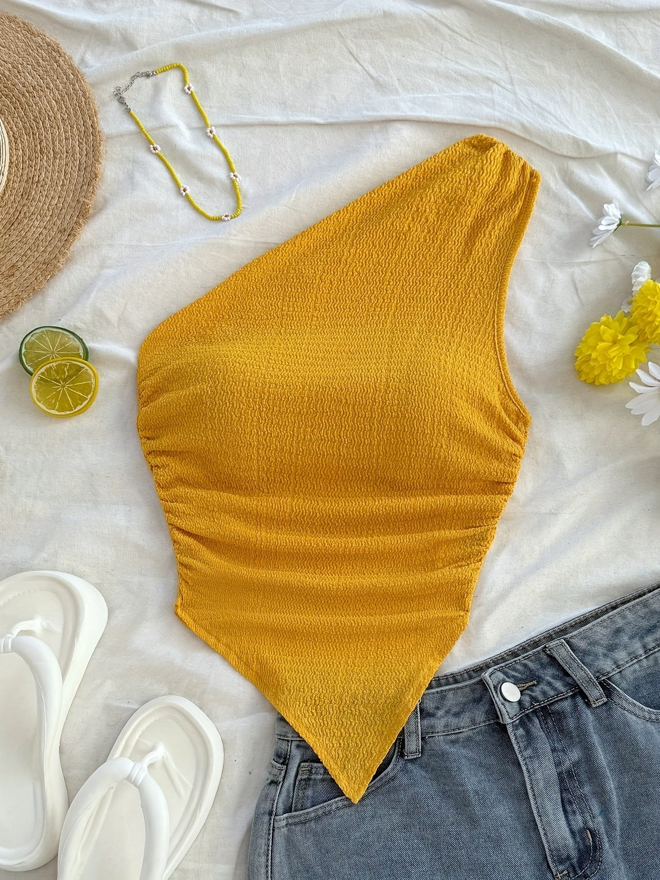 Débardeur asymétrique style casual pour femme - Idéal pour l'été et les week-ends - Image 9