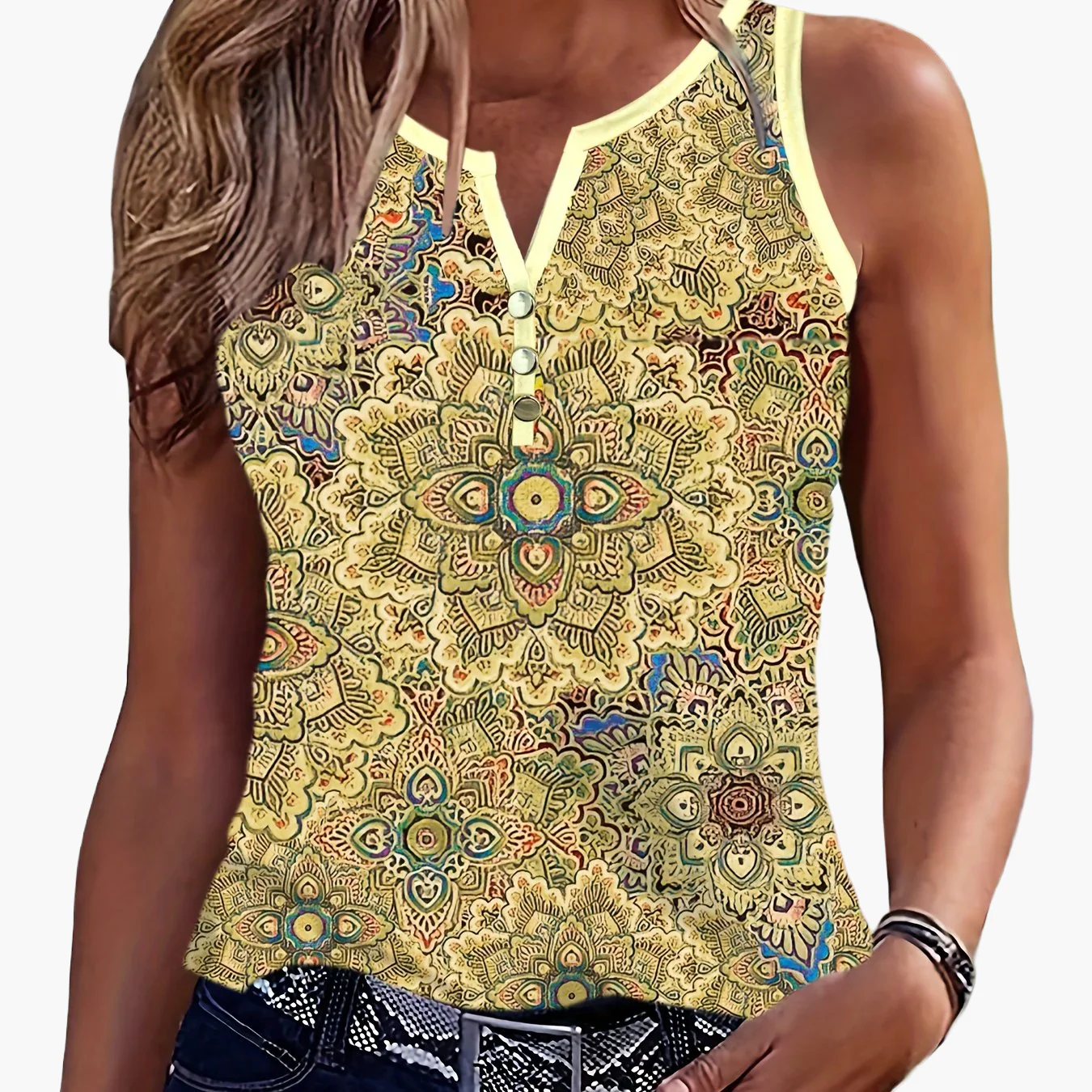 Débardeur bohème chic pour femme, style ethnique, élégant et décontracté - Image 14