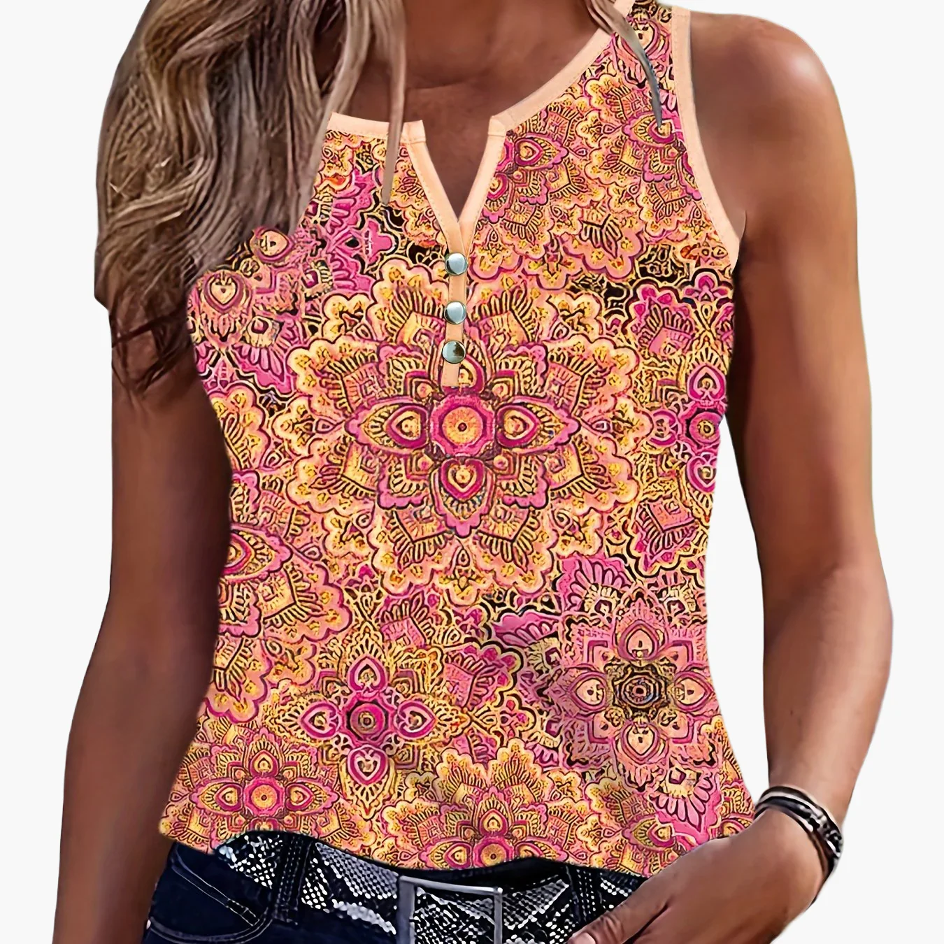 Débardeur bohème chic pour femme, style ethnique, élégant et décontracté - Image 16