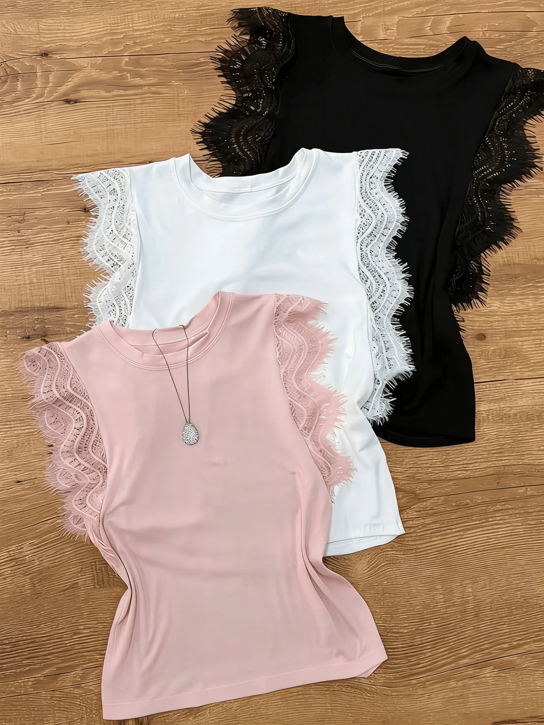 Débardeur femme chic à volants en dentelle – Style élégant pour l'été - Image 2