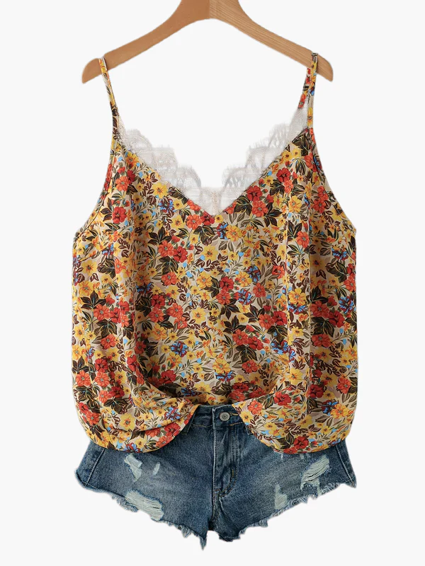 Débardeur femme à fines bretelles, style bohème fleuri, idéal été et vacances - Image 15