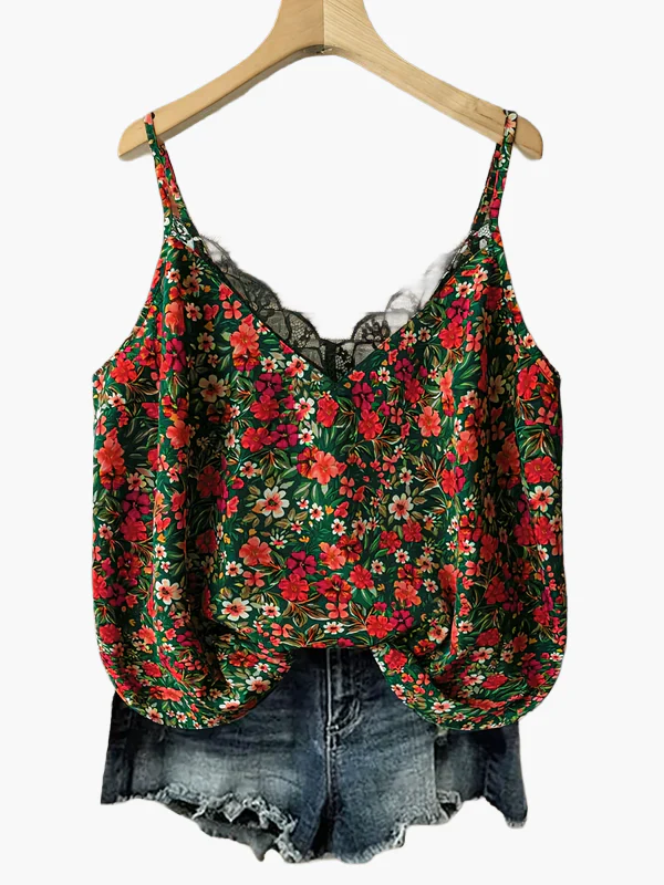 Débardeur femme à fines bretelles, style bohème fleuri, idéal été et vacances - Image 16