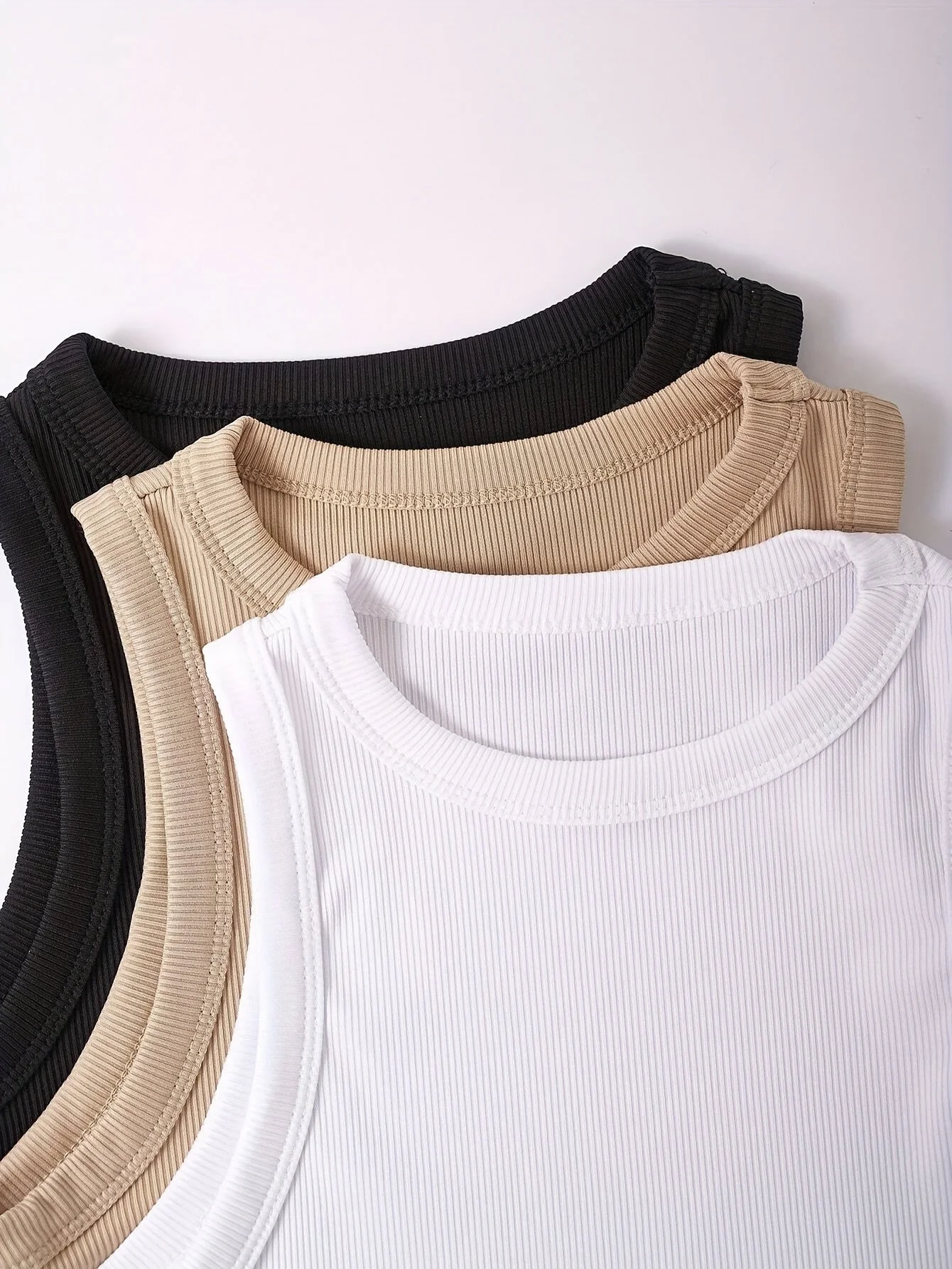 Débardeur Femme Lot de 3 Style Sport Col Rond Sans Manches Idéal Été - Image 3