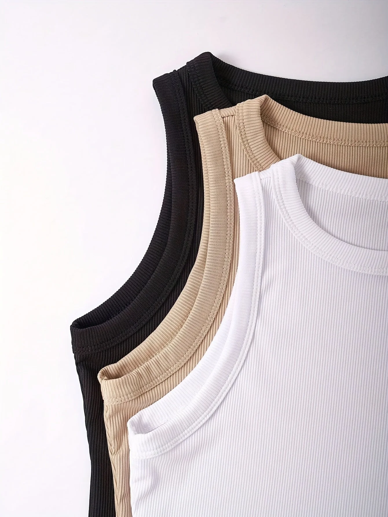 Débardeur Femme Lot de 3 Style Sport Col Rond Sans Manches Idéal Été - Image 4