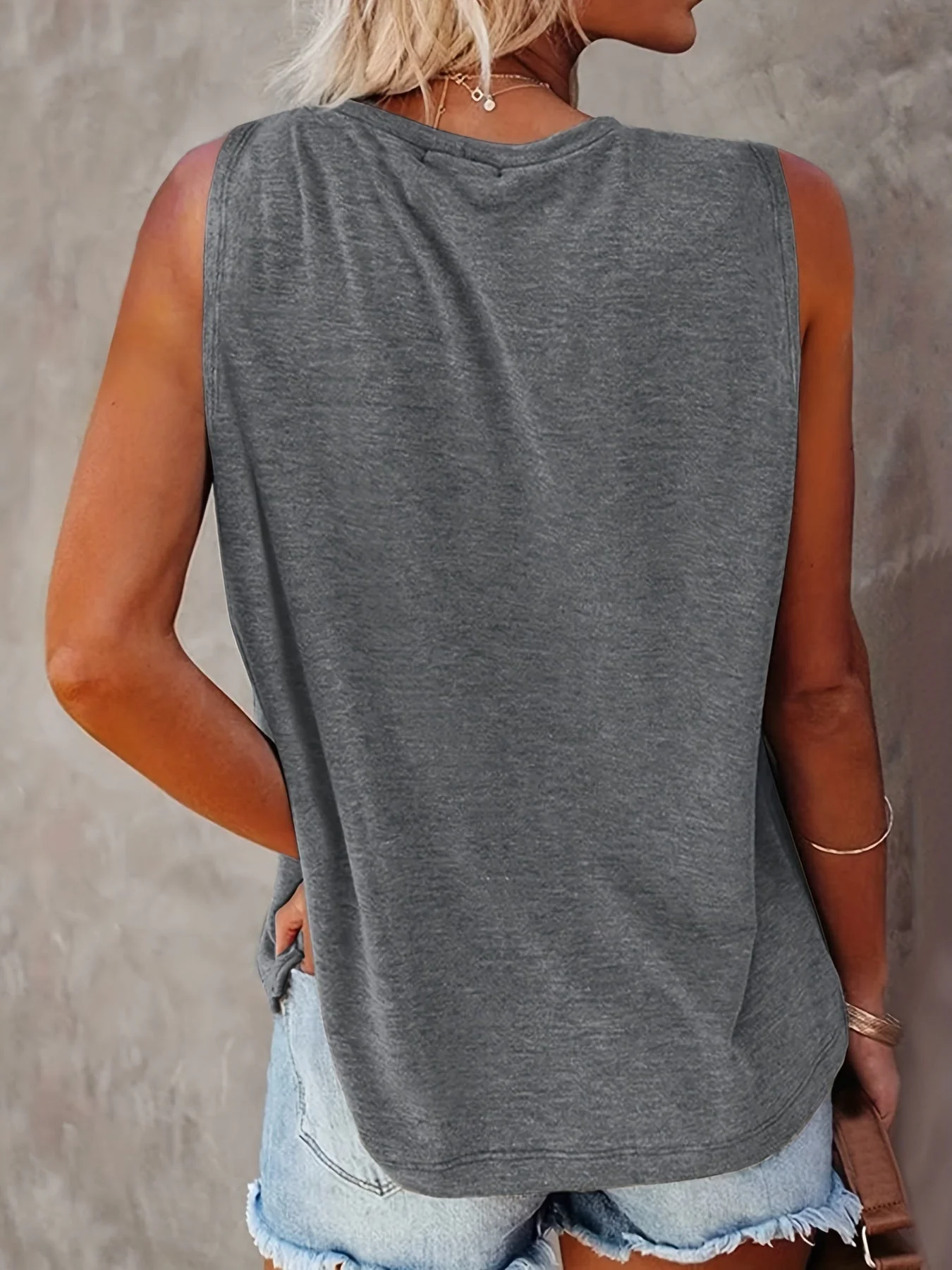 Débardeur femme style bohème graphique soleil et lune, casual été, tendance jeune - Image 9