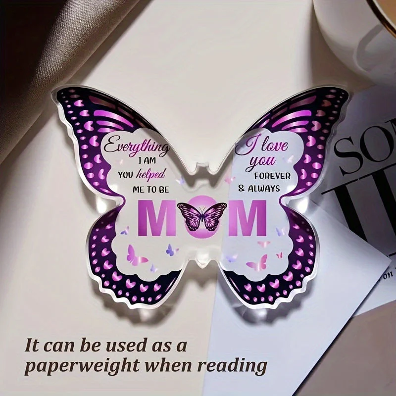 Décoration Papillon Message pour Maman – Cadeau de Remerciement et d'Amour pour Femme – Objet Décoratif Inspirant pour la Maison - Image 3
