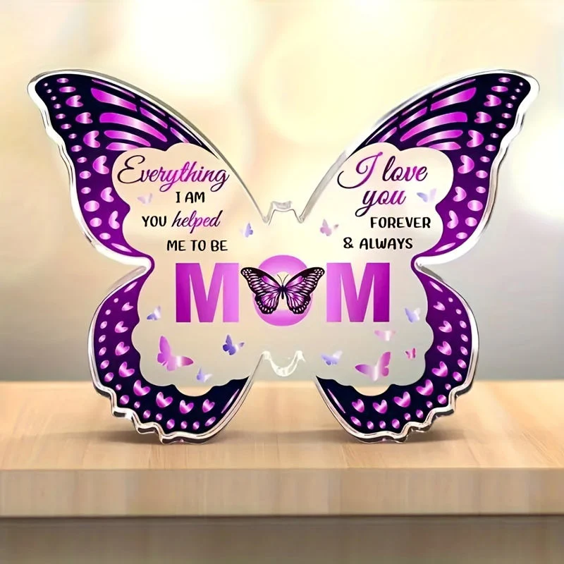 Décoration Papillon Message pour Maman – Cadeau de Remerciement et d'Amour pour Femme – Objet Décoratif Inspirant pour la Maison - Image 4