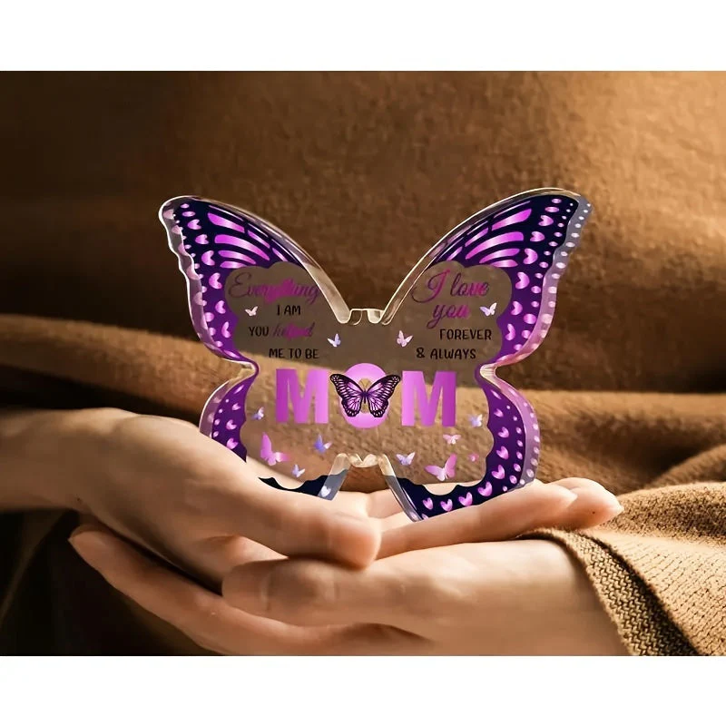 Décoration Papillon Message pour Maman – Cadeau de Remerciement et d'Amour pour Femme – Objet Décoratif Inspirant pour la Maison - Image 5