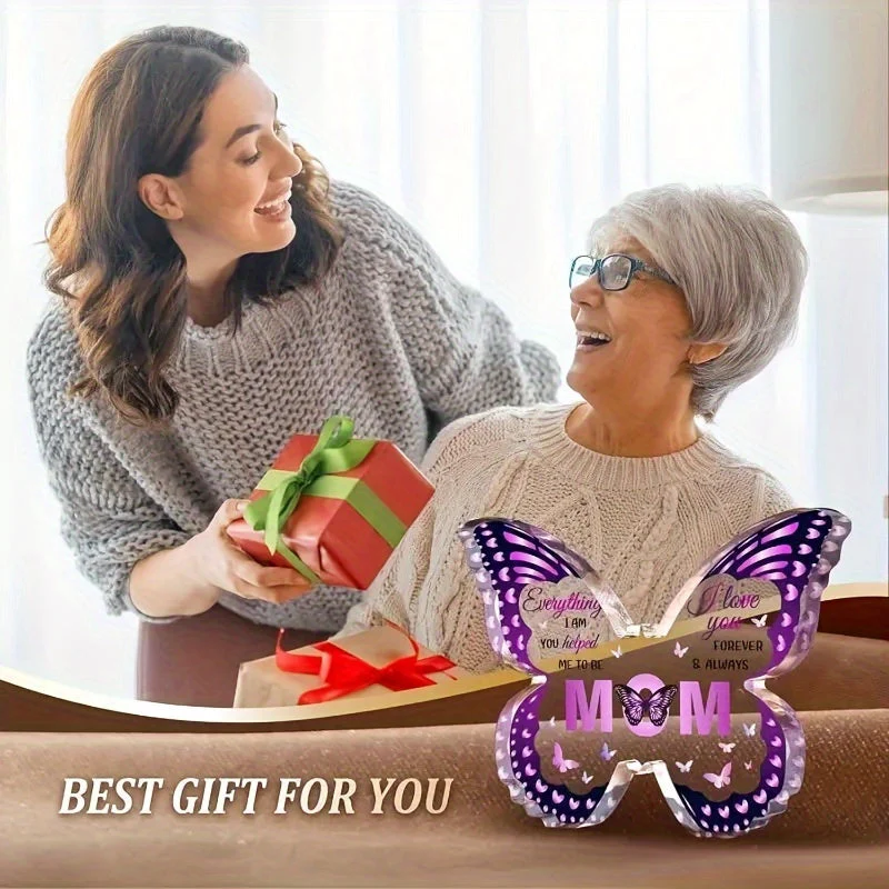 Décoration Papillon Message pour Maman – Cadeau de Remerciement et d'Amour pour Femme – Objet Décoratif Inspirant pour la Maison - Image 7