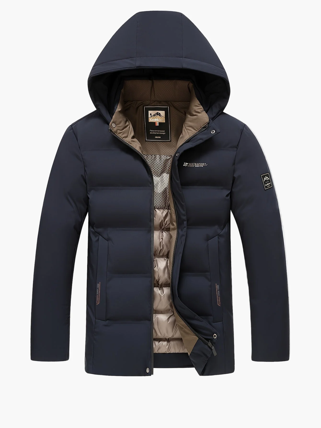 Doudoune à Capuche Homme Style Urbain Hiver Décontracté - Image 2