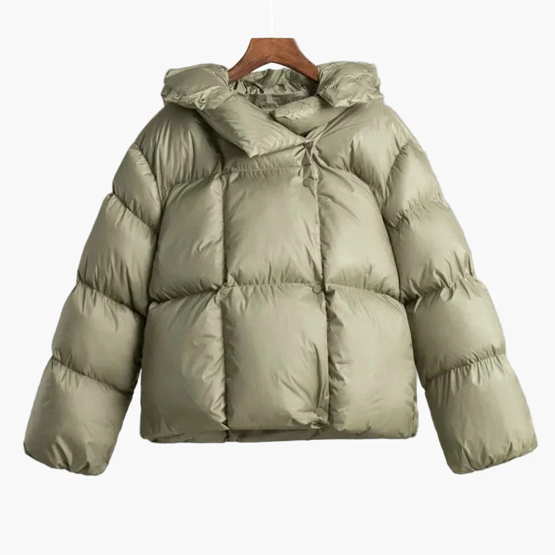 Doudoune courte oversize femme style urbain tendance hiver - Image 5