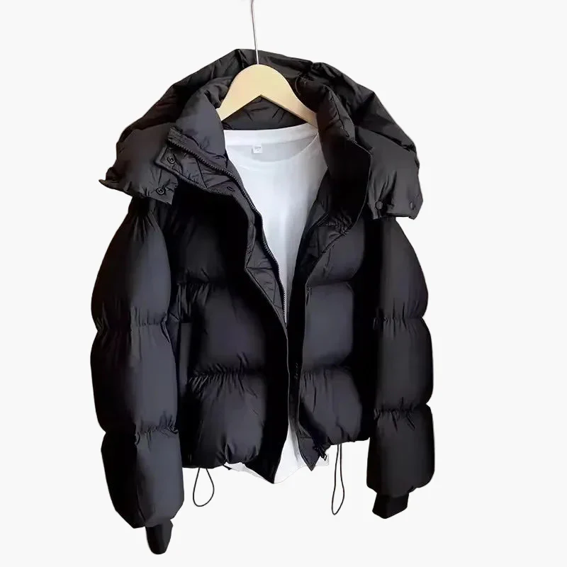 Doudoune épaisse à capuche pour femme style décontracté hiver - Image 2
