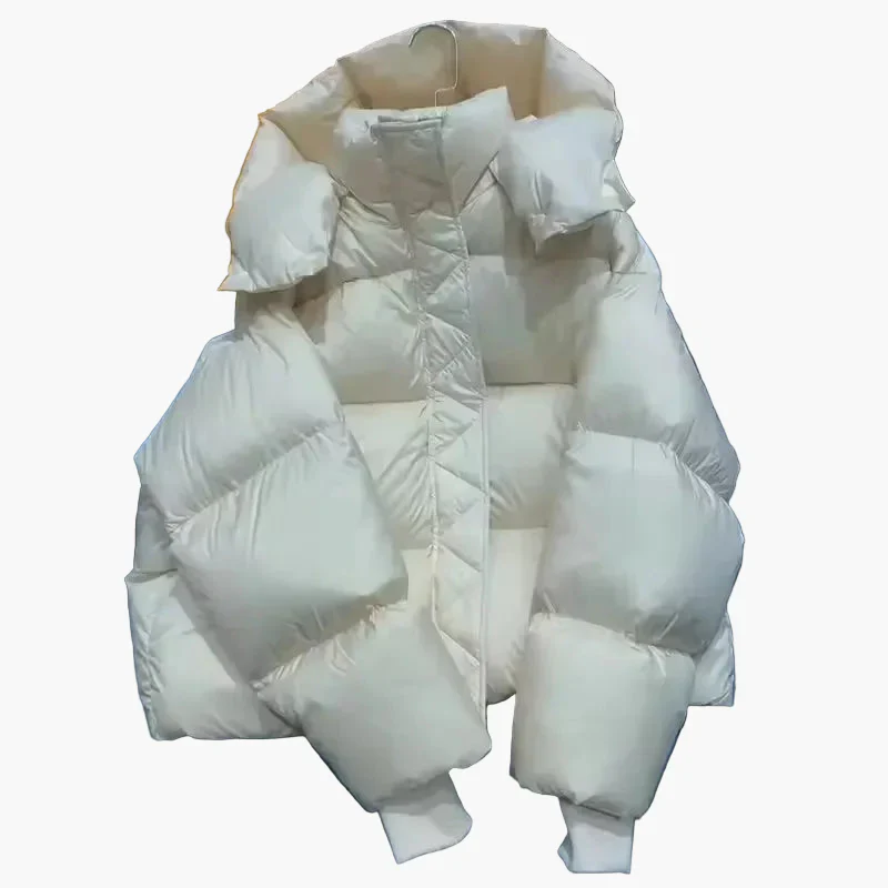 Doudoune épaisse à capuche pour femme style décontracté hiver - Image 4