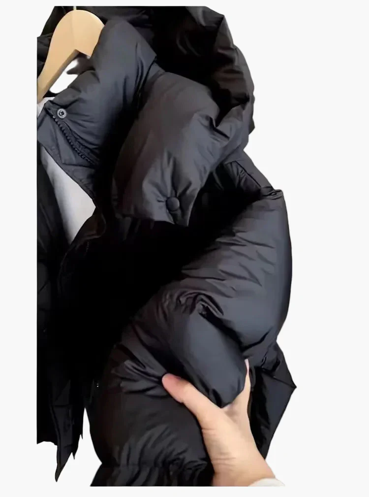 Doudoune épaisse à capuche pour femme style décontracté hiver - Image 5
