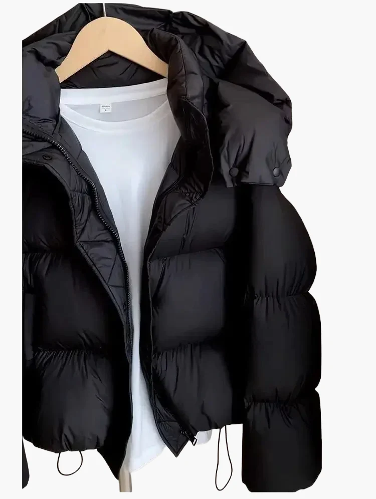 Doudoune épaisse à capuche pour femme style décontracté hiver - Image 6
