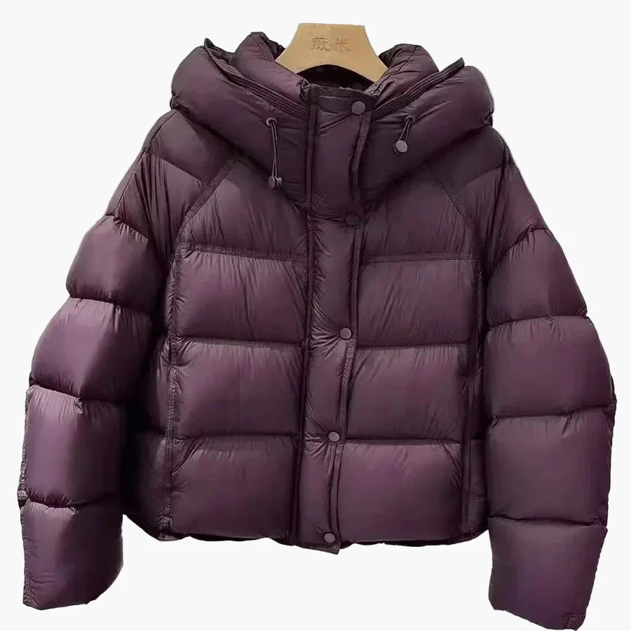 Doudoune épaisse à capuche tendance pour femme – Style urbain et confort hivernal - Image 4