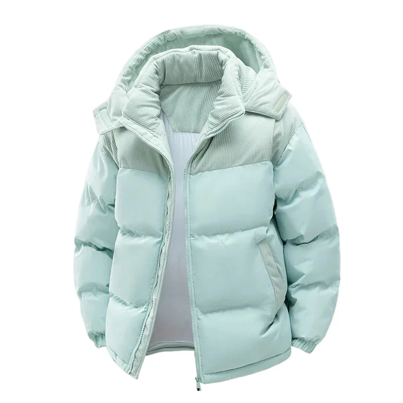 Doudoune épaisse à capuche style urbain pour homme – Veste chaude d’hiver décontractée - Image 4