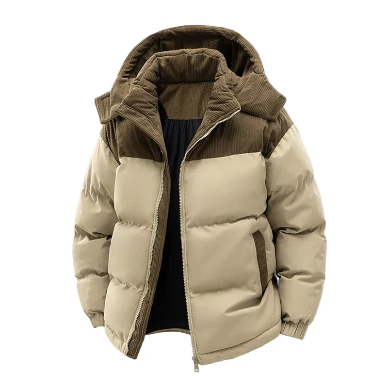 Doudoune épaisse à capuche style urbain pour homme – Veste chaude d’hiver décontractée - Image 7