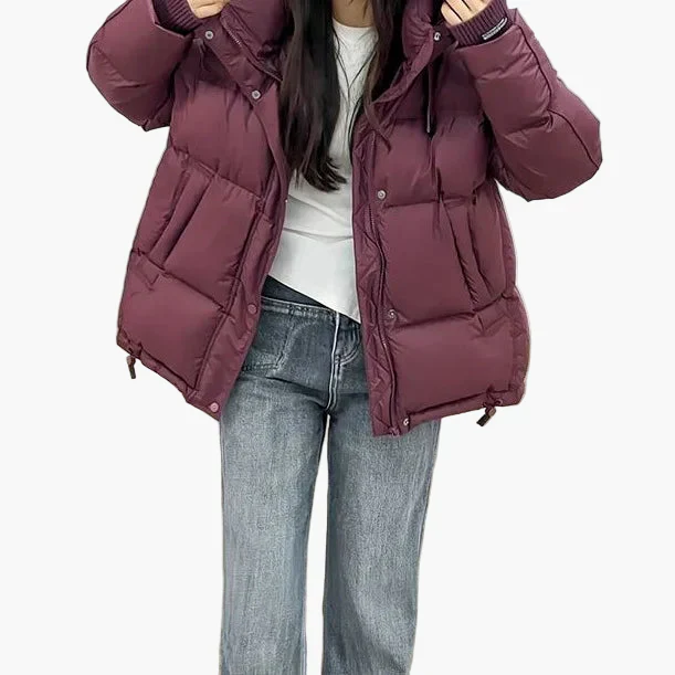 Doudoune épaisse femme style urbain avec capuche pour hiver – veste chaude décontractée - Image 4