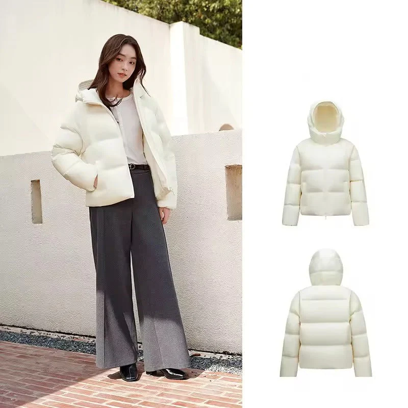 Doudoune Femme Élégante à Capuche Style Décontracté pour Hiver - Image 10