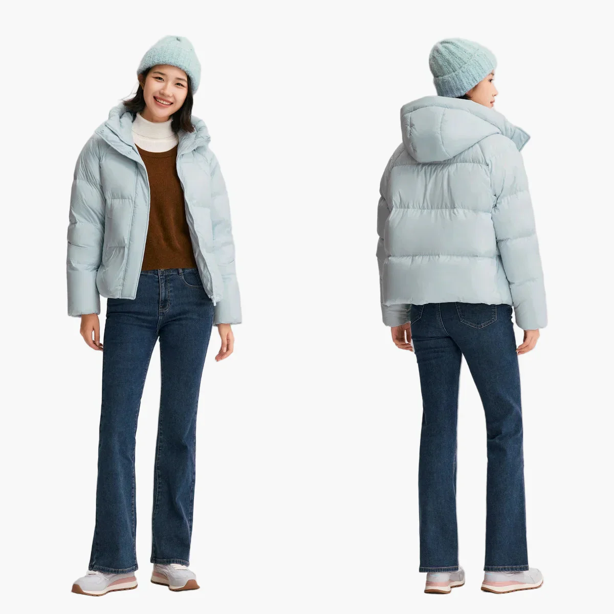 Doudoune Femme Élégante à Capuche Style Décontracté pour Hiver - Image 4