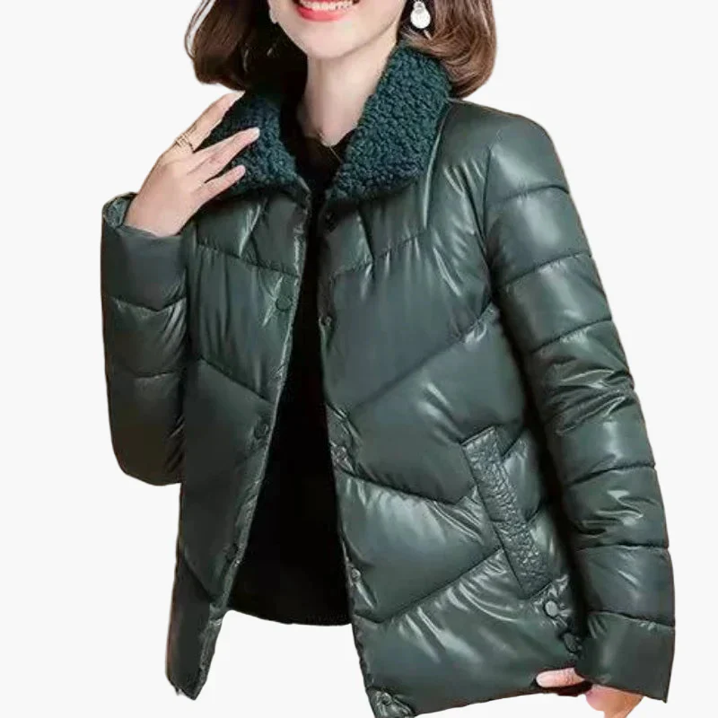Doudoune Femme Élégante Col Fourrure Style Moderne pour Hiver et Ville - Image 4