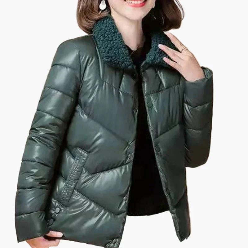 Doudoune Femme Élégante Col Fourrure Style Moderne pour Hiver et Ville - Image 5