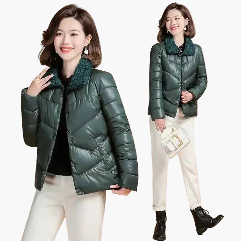 Doudoune Femme Élégante Col Fourrure Style Moderne pour Hiver et Ville - Image 6