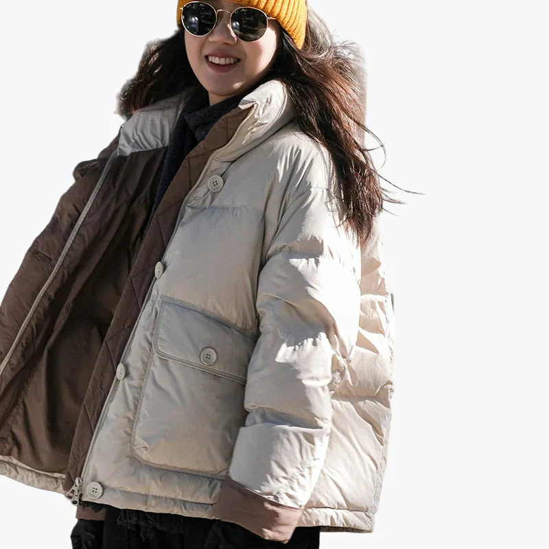 Doudoune Femme Style Urbain Hiver Décontracté Chaud pour Extérieur - Image 2