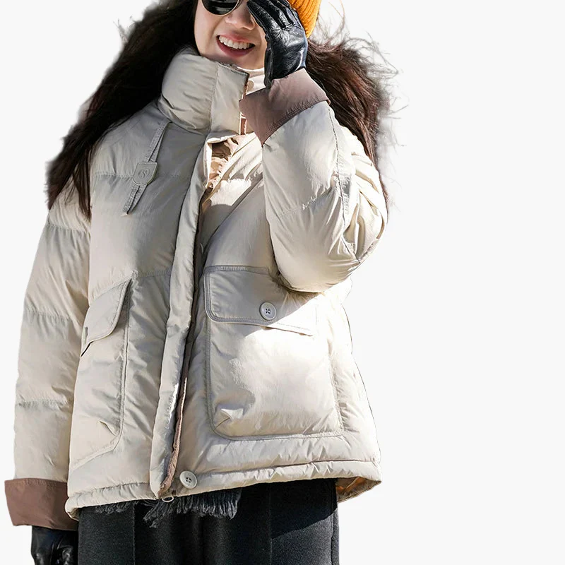 Doudoune Femme Style Urbain Hiver Décontracté Chaud pour Extérieur - Image 3