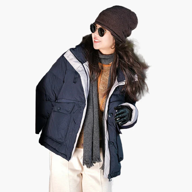 Doudoune Femme Style Urbain Hiver Décontracté Chaud pour Extérieur - Image 5