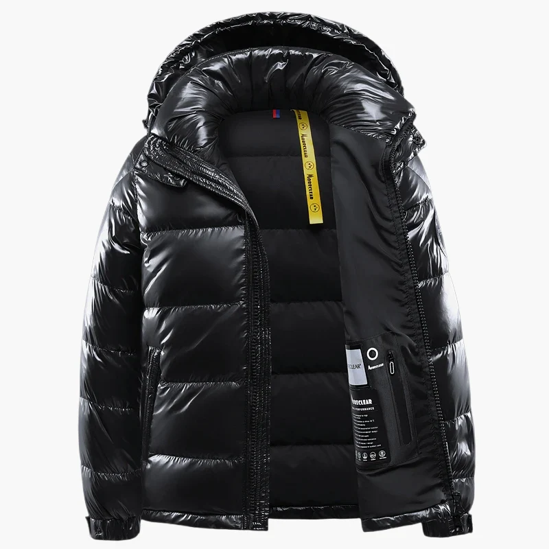 Doudoune Homme Capuche Style Urbain Hiver Coupe-Vent Décontractée - Image 4