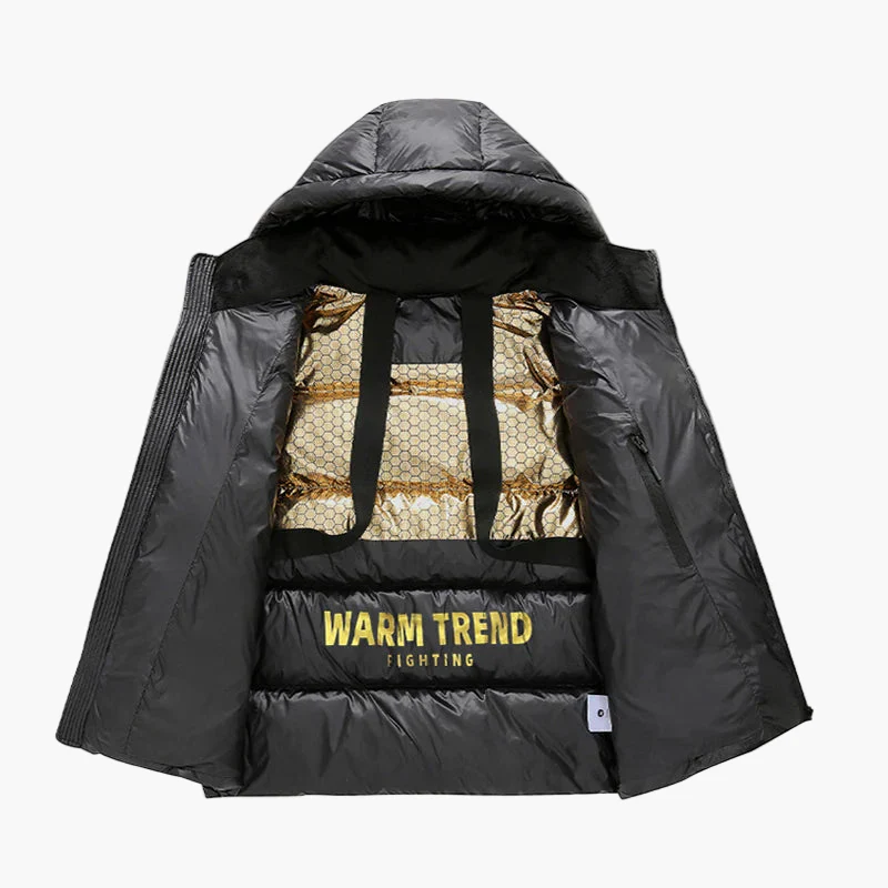 Doudoune Homme Style Urbain à Capuche pour Hiver - Veste Matelassée Décontractée - Image 3